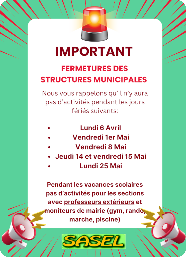 fermetures structures  municipales